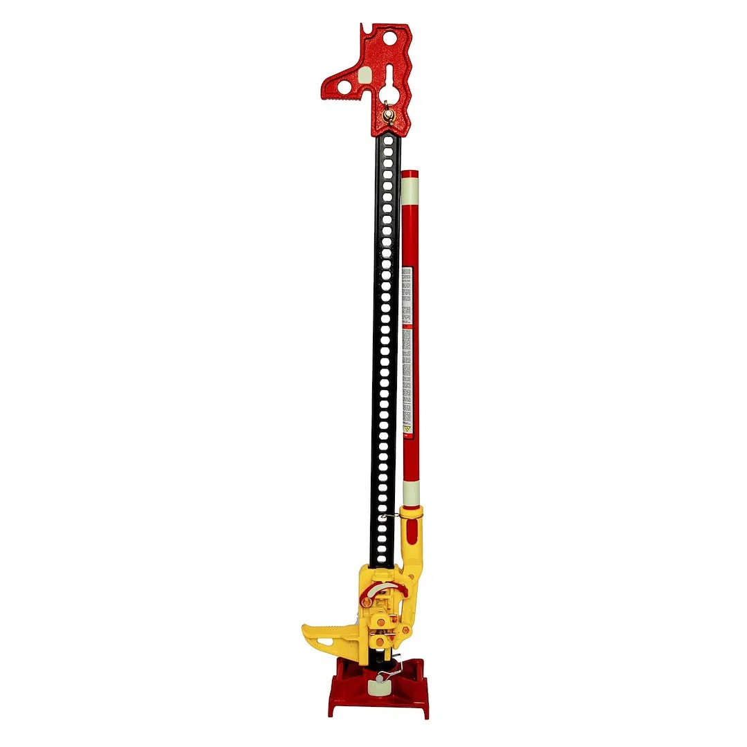 FR-485PC – HI-LIFT JACK Jack, High Lift Jack Mechanical 4660 Pound Capacity 48 Inch Height Black/ Red/ Yellow Cast Ir...